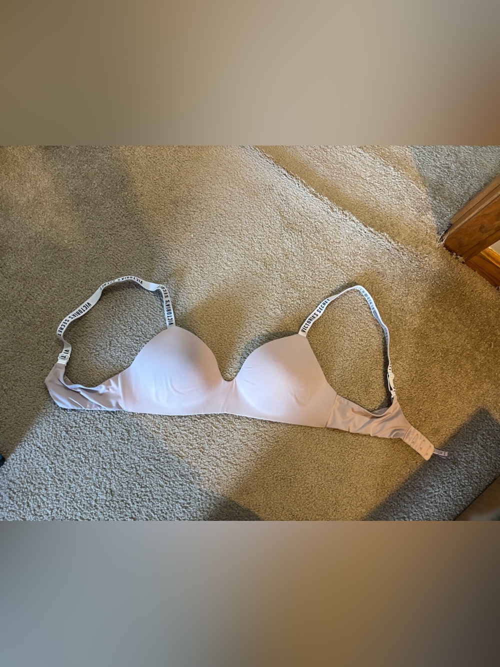 Victoria's Secret Tan Molded Push-Up Bra with Branded Straps